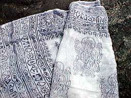 インド綿の木版スカーフ